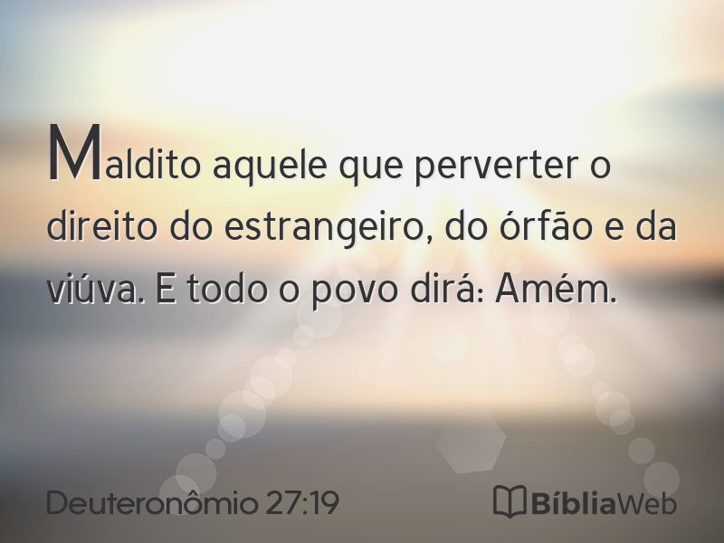 Deuteronômio 27:19 em imagem para compartilhar