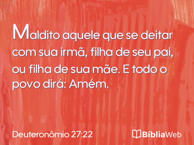 Deuteronômio 27:22 em imagem para compartilhar