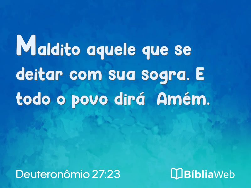 Deuteronômio 27:23 em imagem para compartilhar