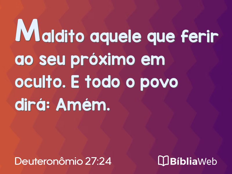Deuteronômio 27:24 em imagem para compartilhar