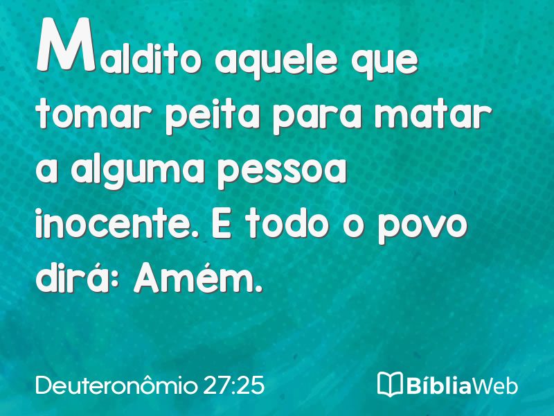 Deuteronômio 27:25 em imagem para compartilhar