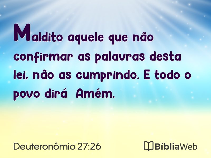 Deuteronômio 27:26 em imagem para compartilhar
