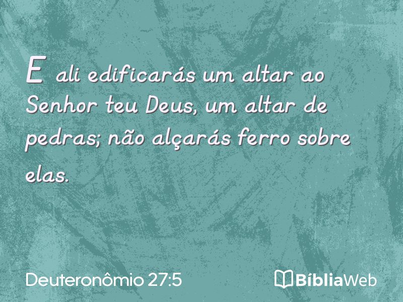 Deuteronômio 27:5 em imagem para compartilhar