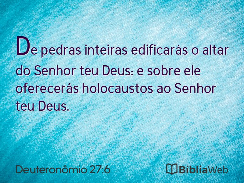 Deuteronômio 27:6 em imagem para compartilhar