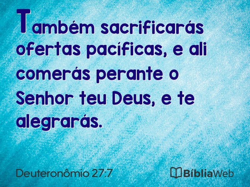 Deuteronômio 27:7 em imagem para compartilhar
