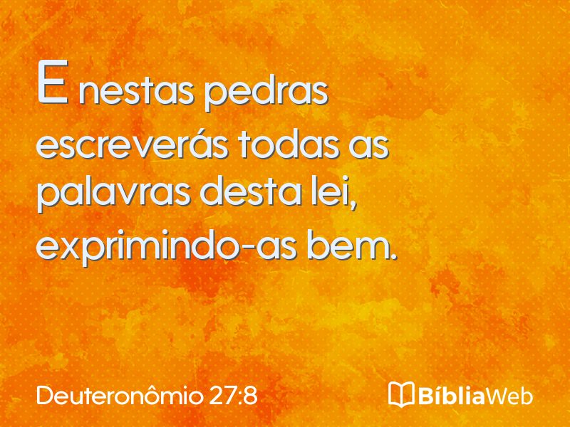 Deuteronômio 27:8 em imagem para compartilhar