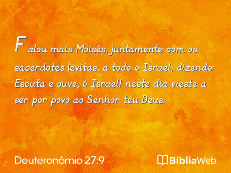 Deuteronômio 27:9 em imagem para compartilhar
