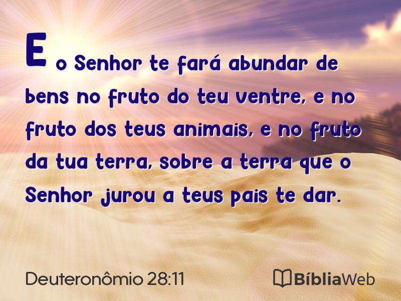 Deuteronômio 28:11 em imagem para compartilhar