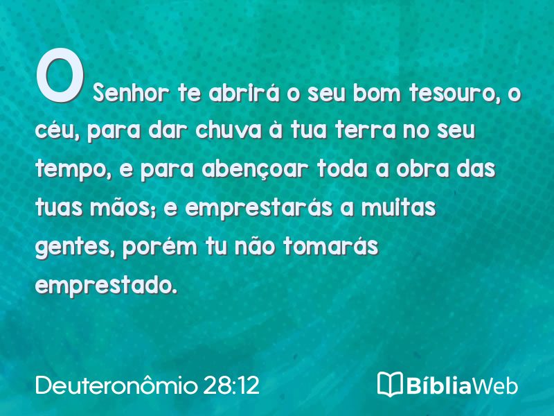 Deuteronômio 28:12 em imagem para compartilhar