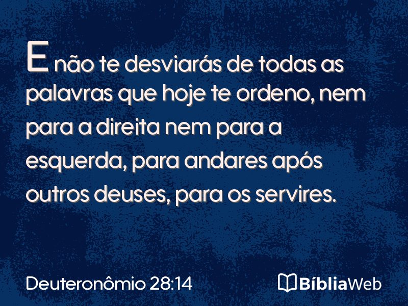 Deuteronômio 28:14 em imagem para compartilhar