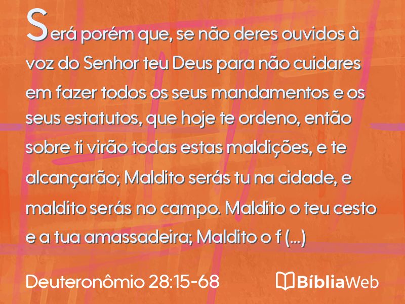 Deuteronômio 28:15-68 em imagem para compartilhar