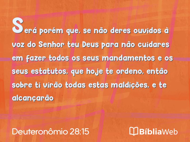 Deuteronômio 28:15 em imagem para compartilhar