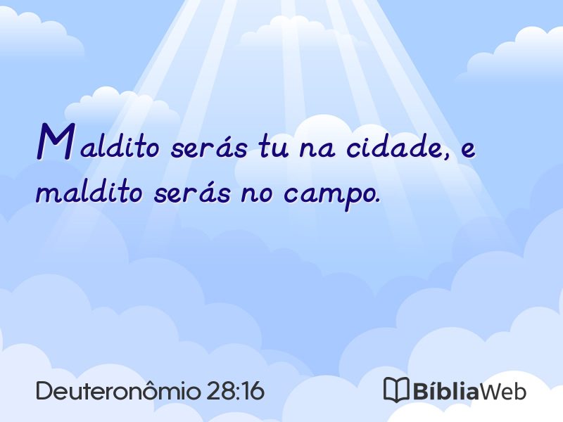 Deuteronômio 28:16 em imagem para compartilhar