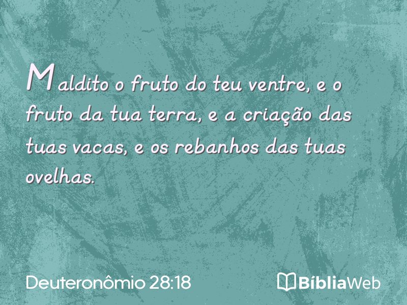 Deuteronômio 28:18 em imagem para compartilhar