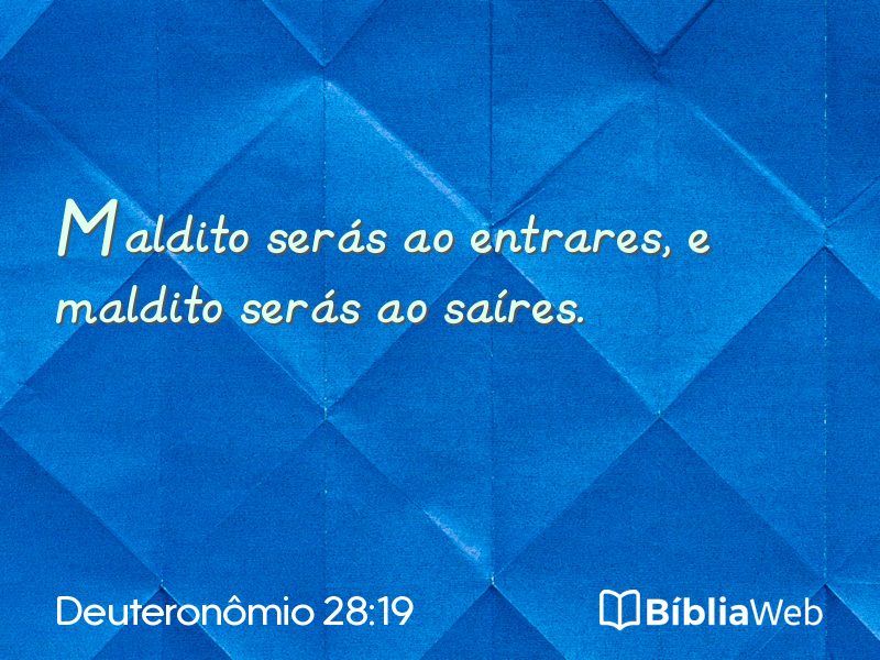 Deuteronômio 28:19 em imagem para compartilhar