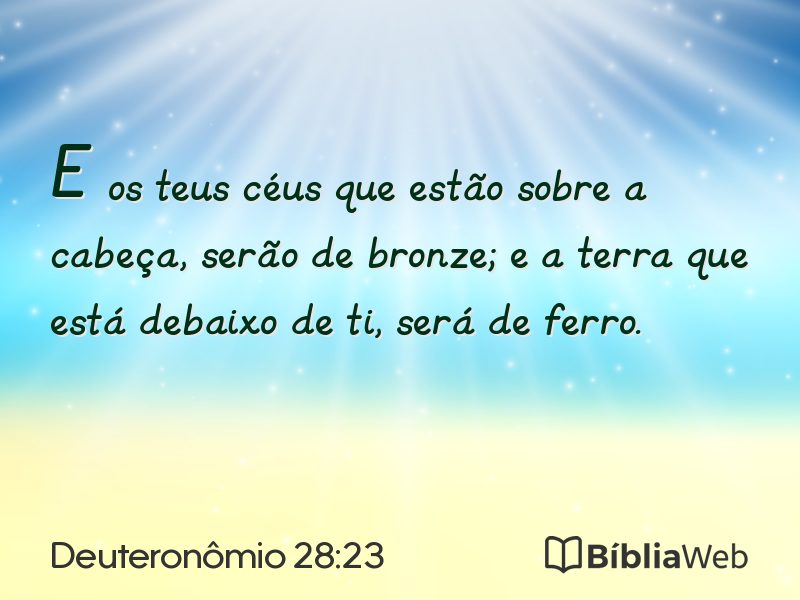 Deuteronômio 28:23 em imagem para compartilhar