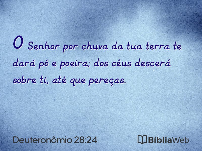 Deuteronômio 28:24 em imagem para compartilhar