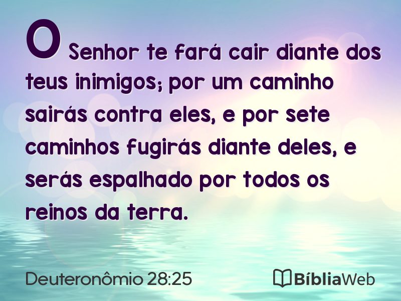 Deuteronômio 28:25 em imagem para compartilhar