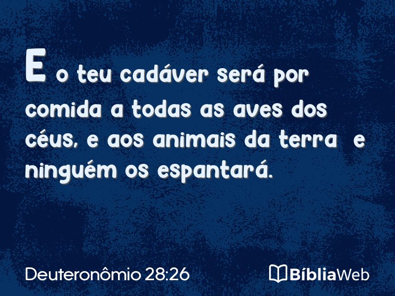 Deuteronômio 28:26 em imagem para compartilhar