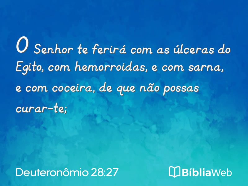 Deuteronômio 28:27 em imagem para compartilhar