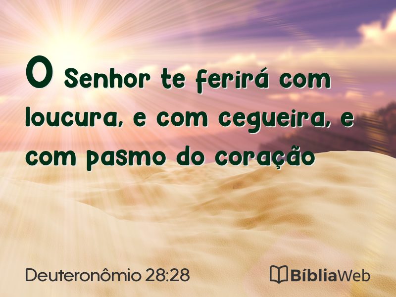 Deuteronômio 28:28 em imagem para compartilhar