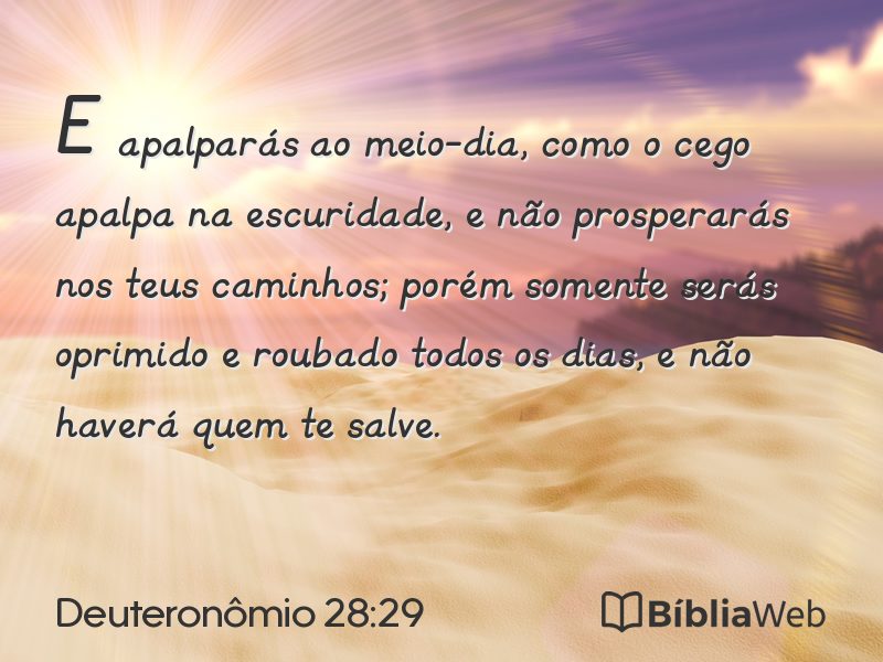 Deuteronômio 28:29 em imagem para compartilhar