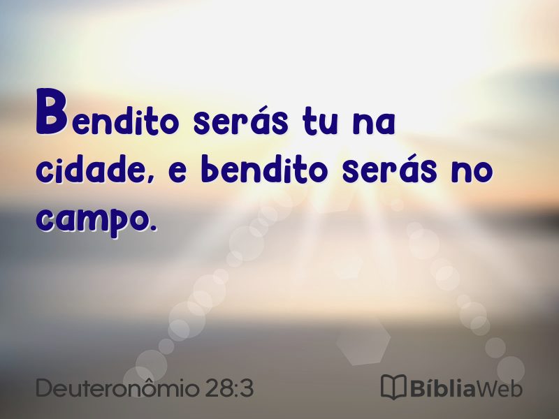 Deuteronômio 28:3 em imagem para compartilhar