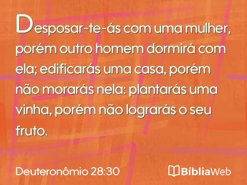 Deuteronômio 28:30 em imagem para compartilhar