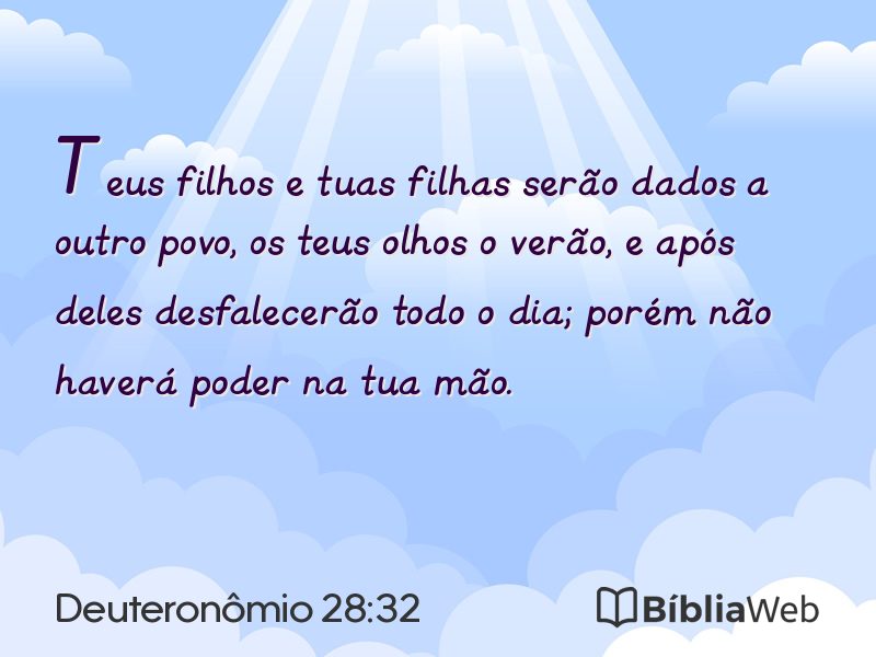 Deuteronômio 28:32 em imagem para compartilhar