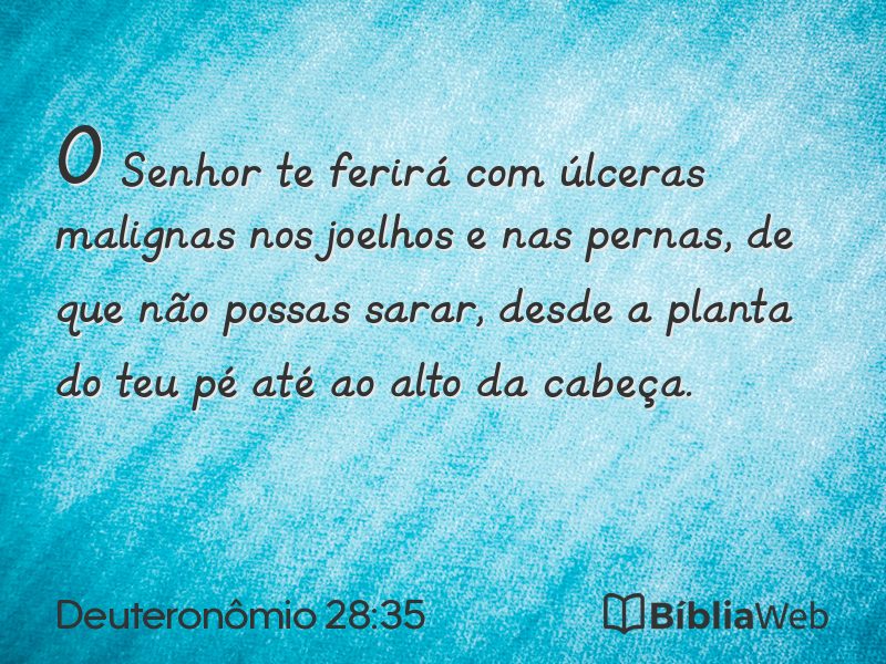 Deuteronômio 28:35 em imagem para compartilhar