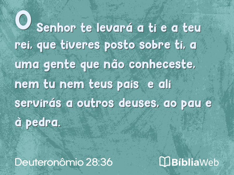 Deuteronômio 28:36 em imagem para compartilhar