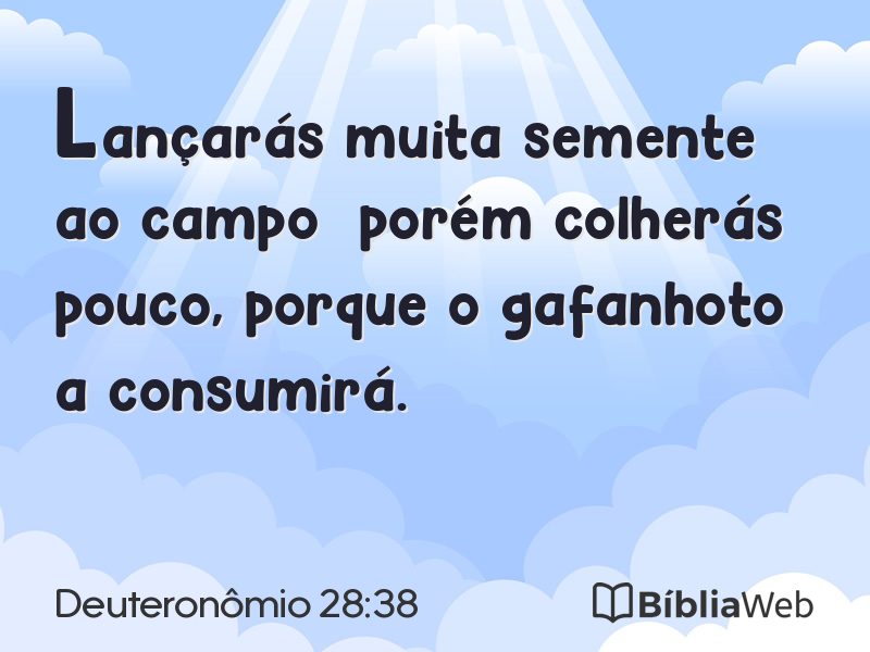 Deuteronômio 28:38 em imagem para compartilhar