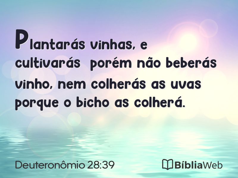 Deuteronômio 28:39 em imagem para compartilhar