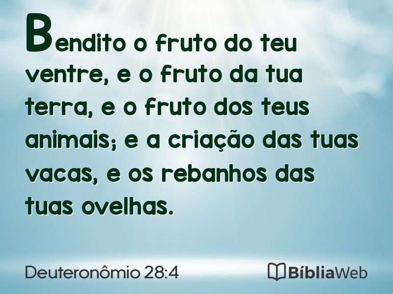 Deuteronômio 28:4 em imagem para compartilhar