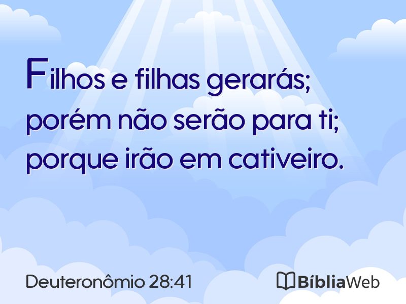 Deuteronômio 28:41 em imagem para compartilhar
