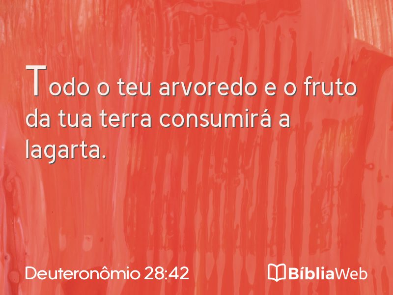 Deuteronômio 28:42 em imagem para compartilhar