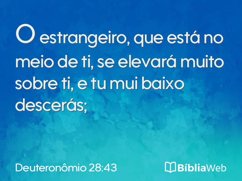 Deuteronômio 28:43 em imagem para compartilhar