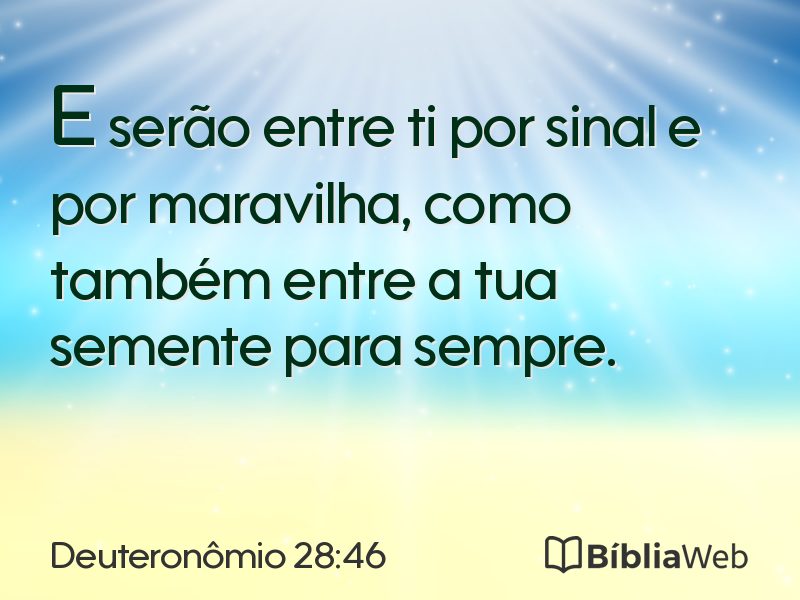 Deuteronômio 28:46 em imagem para compartilhar