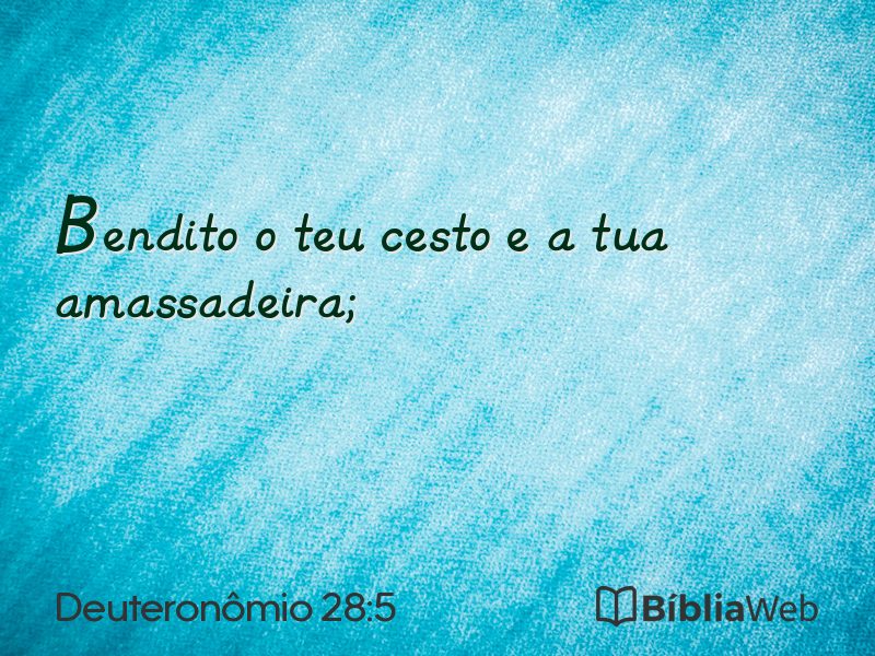 Deuteronômio 28:5 em imagem para compartilhar