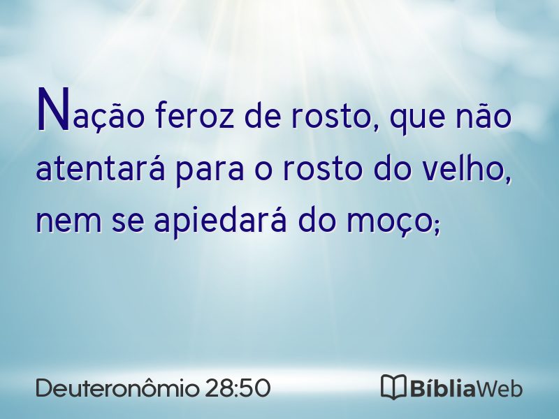 Deuteronômio 28:50 em imagem para compartilhar