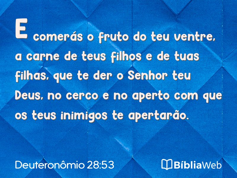 Deuteronômio 28:53 em imagem para compartilhar