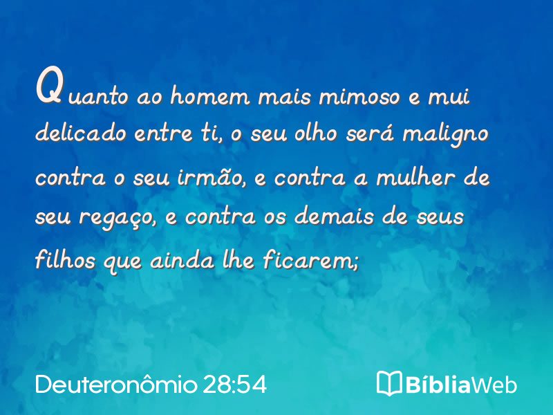Deuteronômio 28:54 em imagem para compartilhar