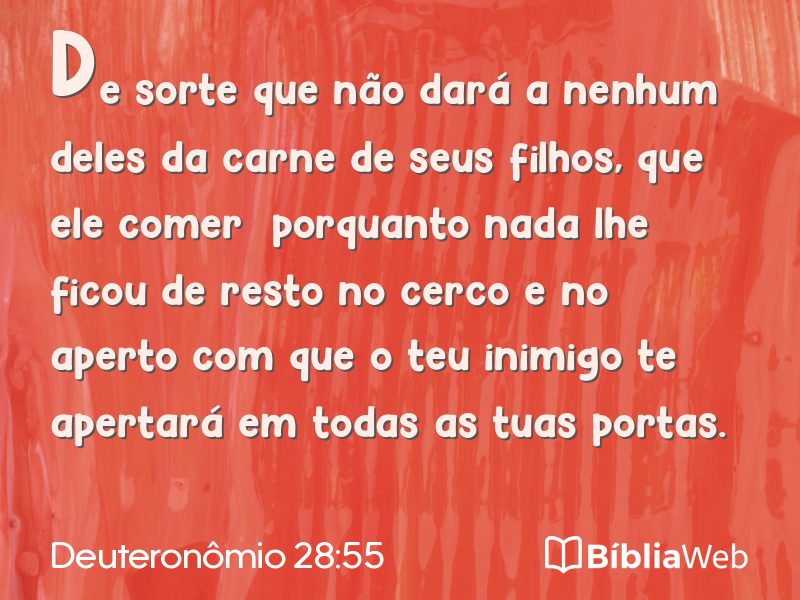 Deuteronômio 28:55 em imagem para compartilhar