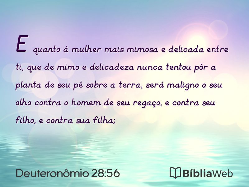 Deuteronômio 28:56 em imagem para compartilhar