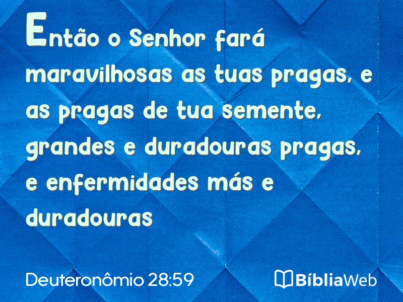 Deuteronômio 28:59 em imagem para compartilhar