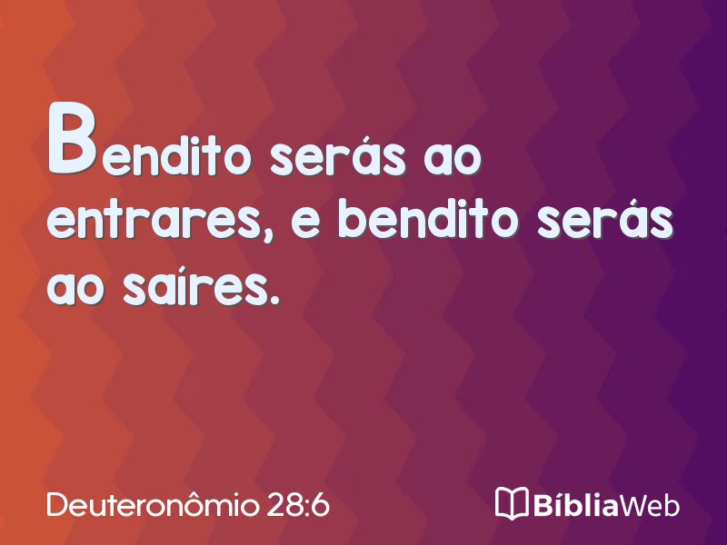 Deuteronômio 28:6 em imagem para compartilhar