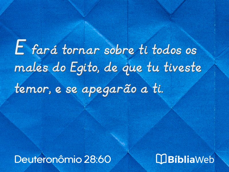 Deuteronômio 28:60 em imagem para compartilhar
