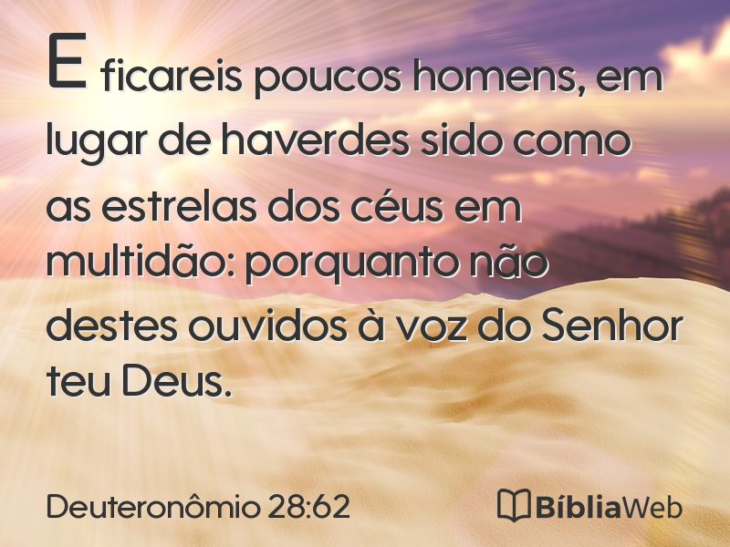 Deuteronômio 28:62 em imagem para compartilhar