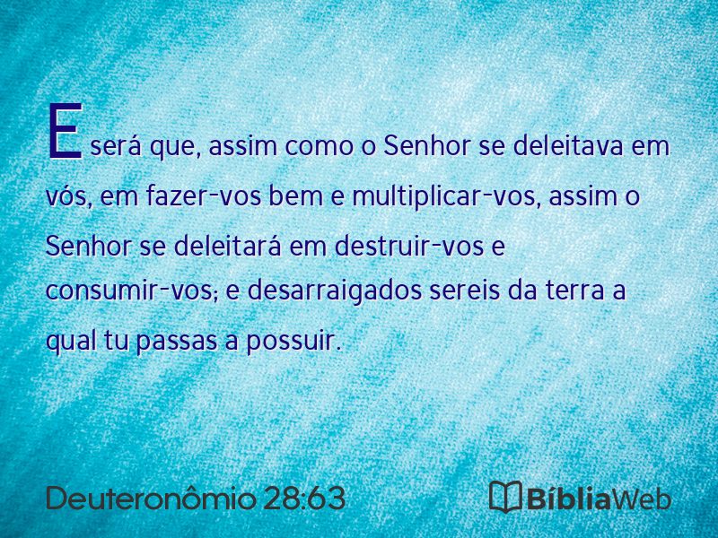 Deuteronômio 28:63 em imagem para compartilhar
