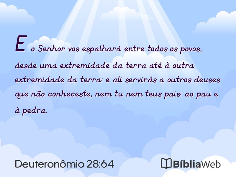 Deuteronômio 28:64 em imagem para compartilhar